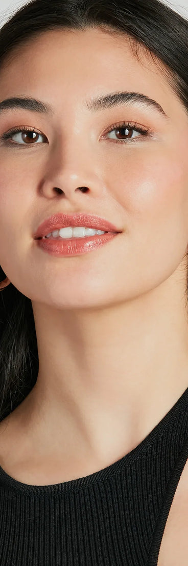 Luxe Obsession Rhinestone Trim Hoop Earrings