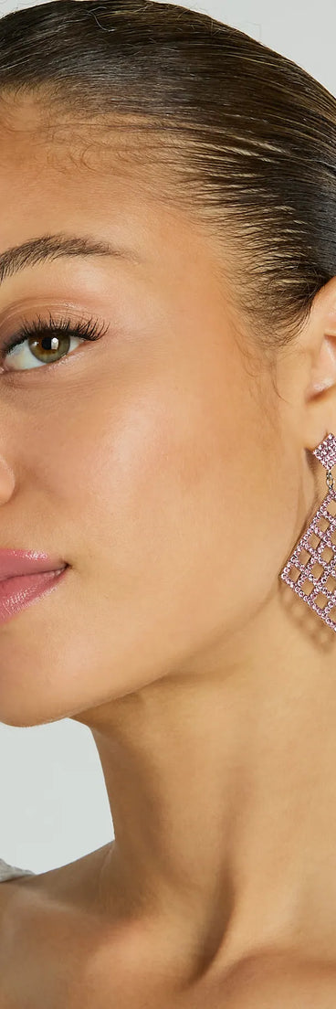 Decadent Beauty Rhinestone Caged Earrings