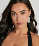 Glam Goddess Marquise Cubic Zirconia Duster Earrings