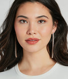 Pretty Pairing Rhinestone Linear Earrings
