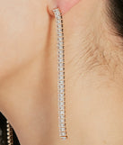 Pretty Pairing Rhinestone Linear Earrings
