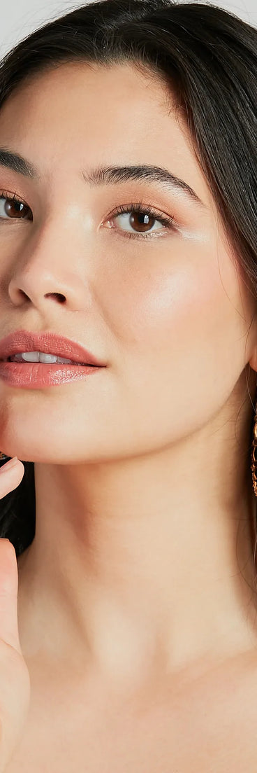 A-List Glam Rhinestone Large Hoop Earrings, a trendy gold addition to women's going-out outfits, is ideal for spring break outfits, chic GNO attire, or going-out looks that keep you feeling cofident and stylish!