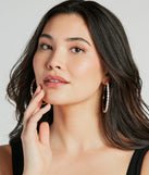 A-List Glam Rhinestone Large Hoop Earrings, a trendy gold addition to women's going-out outfits, is ideal for spring break outfits, chic GNO attire, or going-out looks that keep you feeling cofident and stylish!