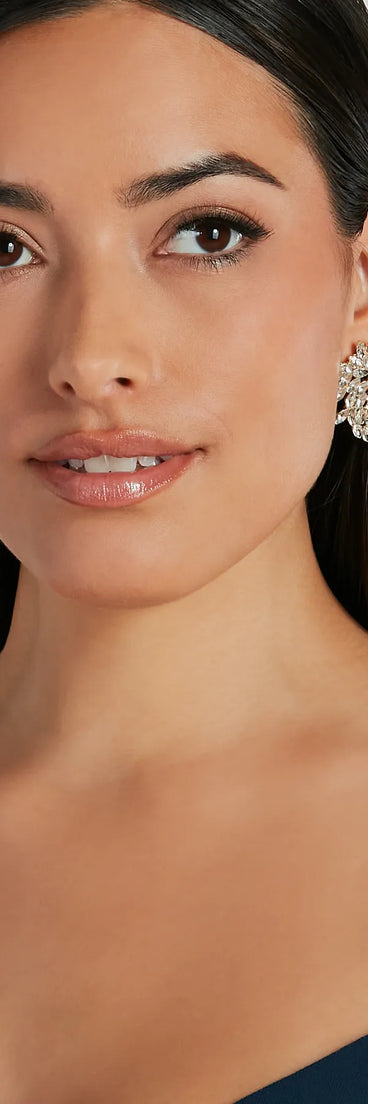 Gorgeous Gleam Rhinestone Statement Stud Earrings