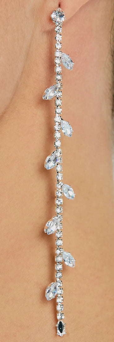 Distinct Charm Cubic Zirconia Linear Earrings