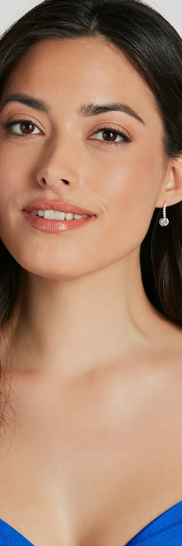 Chic Sterling Silver Plated Cubic Zirconia Earrings