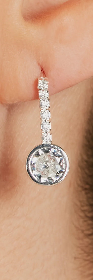 Chic Sterling Silver Plated Cubic Zirconia Earrings