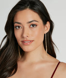 Trendy Aura Dainty Rhinestone Fringe Earrings