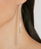 Trendy Aura Dainty Rhinestone Fringe Earrings