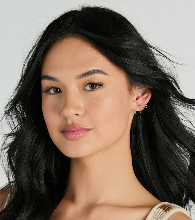 Pretty Style Dainty Bow Stud Earrings, a trendy addition to women's going-out outfits, is ideal for spring break outfits, chic GNO attire, or going-out looks that keep you feeling cofident and stylish!