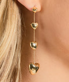 Love For Glam Heart Charm Duster Earrings