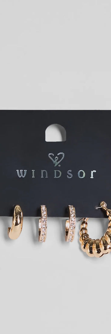 Match My Energy Three-Pack Hoop Earrings