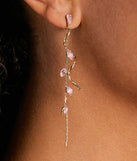 Glow For You Rhinestone Linear Twist Earrings