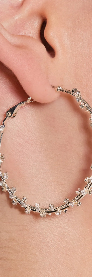 Get inspired with the Dainty Brilliance Rhinestone Hoop Earrings, a feed-worthy silver piece that’s part of Windsor's updated and curated women’s clothing edit packed with must-have fall outfit ideas.