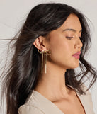 Sweet Addition Snake Chain Bow Earrings
