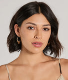 Sea Worthy Shell Charm Hoop Earrings