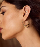 Sea Worthy Shell Charm Hoop Earrings