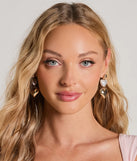 Glam Addition Pearl Heart Statement Earrings