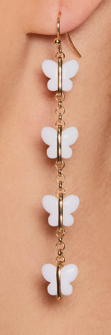 Adorable Charm Butterfly Duster Earrings