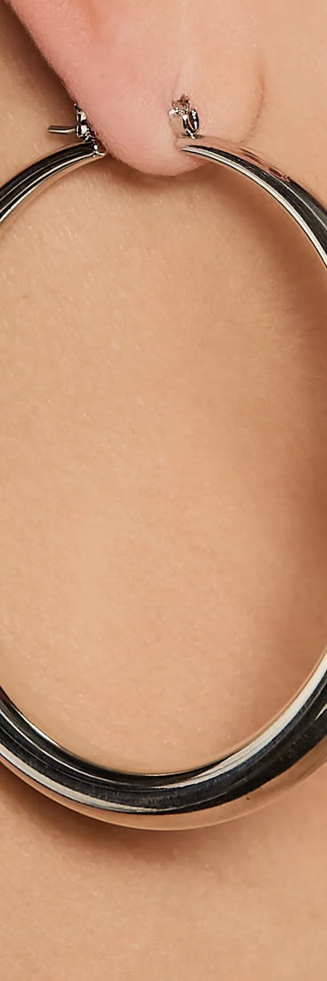 Subtle Shine Large Hoop Earrings