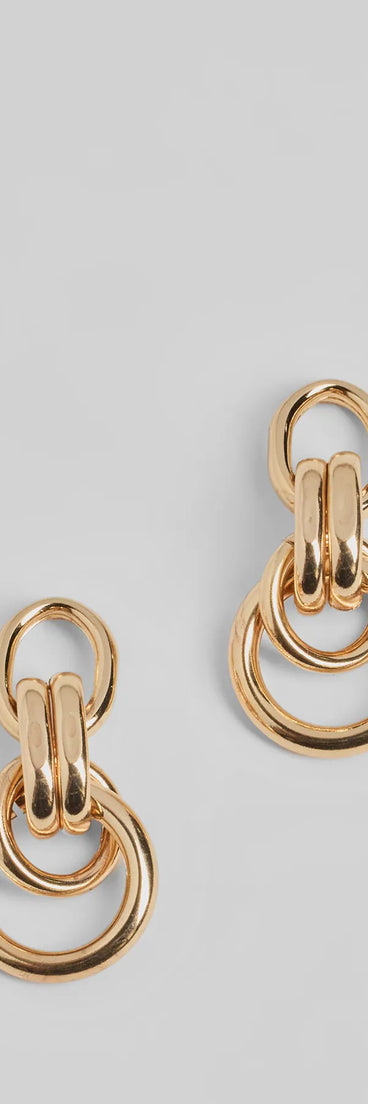 Stylish Crowd Hoop Drop Earrings