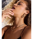 Stylish Crowd Hoop Drop Earrings