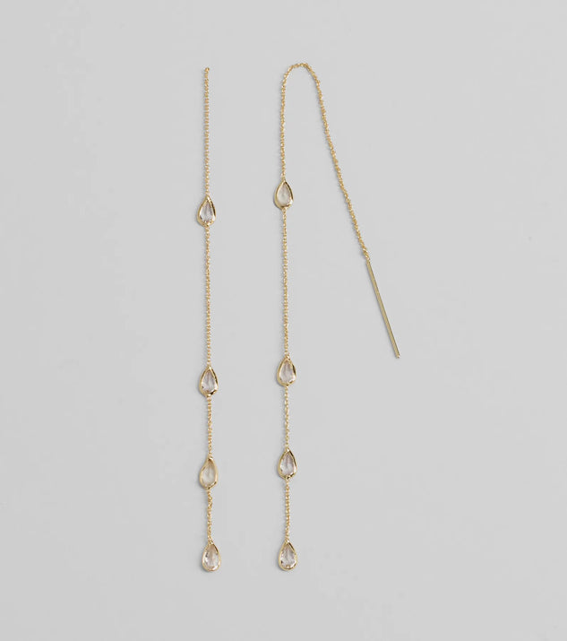 Chic Addition Dainty Stone Threader Earrings