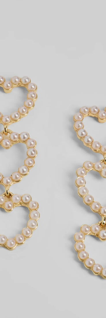 Close To Your Heart Faux Pearl Earrings