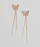 Fluttering Elegance Rhinestone Butterfly Earrings