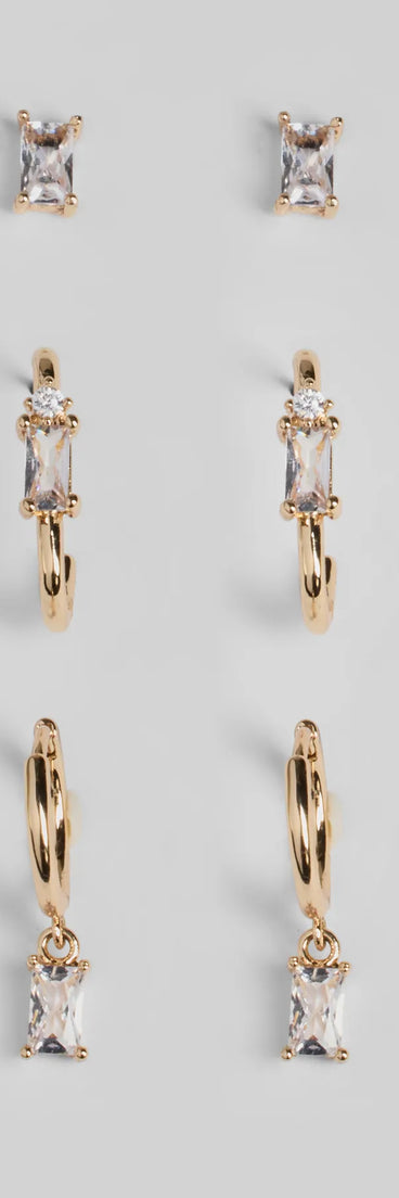 Truth Be Bold Three-Pack Earrings Set