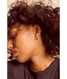 The Curated Cuteness Four Pack Earring Set in gold is a women's workwear piece offering a trendy style and unique accents, perfect for effortlessly creating an outfit-of-the-day look that transitions your office look to going-out ready.