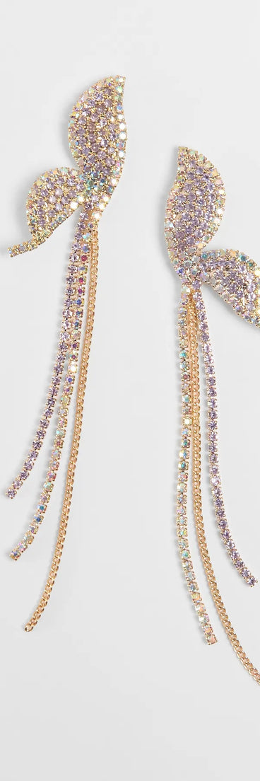 Get inspired with the Wings Of A Butterfly Rhinestone Fringe Earrings, a feed-worthy blush piece that’s part of Windsor's updated and curated women’s clothing edit packed with must-have fall outfit ideas.