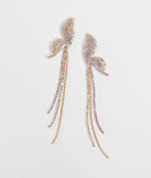 Wings Of A Butterfly Rhinestone Fringe Earrings