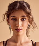 Wings Of A Butterfly Rhinestone Fringe Earrings