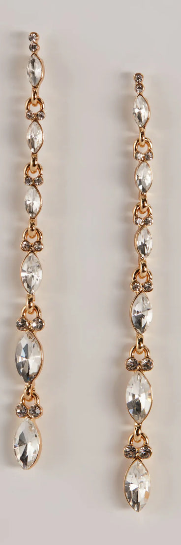 Sophisticated Shine Clear Rhinestone Earrings