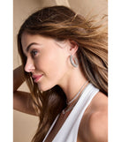 Glitzy Affair Rhinestone Chunky Hoop Earrings