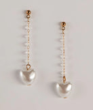 Love Out Loud Faux Pearl Heart Earrings