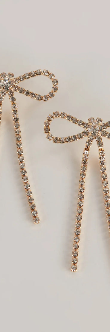 Get inspired with the True Bliss Rhinestone Bow Earrings, a feed-worthy gold piece that’s part of Windsor's updated and curated women’s clothing edit packed with must-have fall outfit ideas.