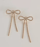 True Bliss Rhinestone Bow Earrings