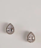 Found A Stud Teardrop Cubic Zirconia Earrings