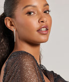 Elegant Glamour Rhinestone Bar Drop Earrings