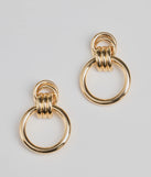 Platinum Status Door Knocker Hoop Earrings