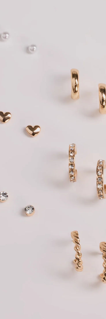 
Upgrade your style game for 2025 with the In The Details Six Pack Earrings Set in gold, perfect for any fashion-forward wardrobe.