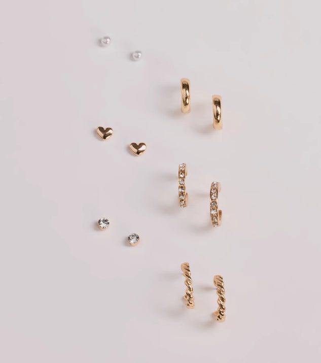 
Upgrade your style game for 2025 with the In The Details Six Pack Earrings Set in gold, perfect for any fashion-forward wardrobe.