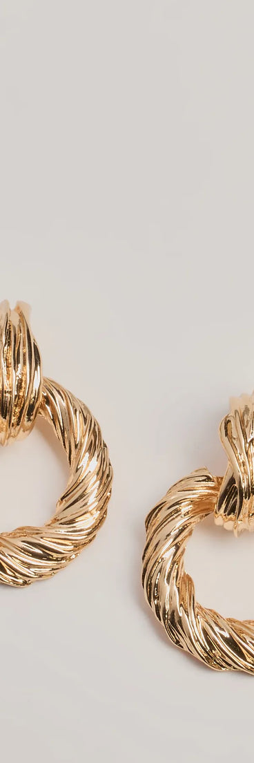 Textured Style Statement Earrings