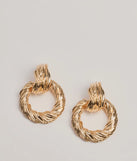 Textured Style Statement Earrings