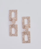 Radiant Glam Rhinestone Chain-Link Duster Earrings