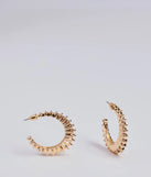 The Chic Alert Coiled Hoop Earrings in gold is a women's workwear essential with an elevated fabric and chic silhouette, ideal for layering and versatile enough to take your look from office chic to going-out ready!