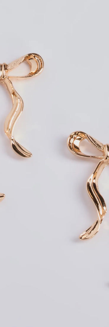 Get inspired with the Adorable Glamour Long Bow Stud Earrings, a feed-worthy gold piece that’s part of Windsor's updated and curated women’s clothing edit packed with must-have fall outfit ideas.