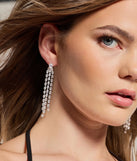 Starlit Beauty Fringe Cubic Zirconia Earrings
